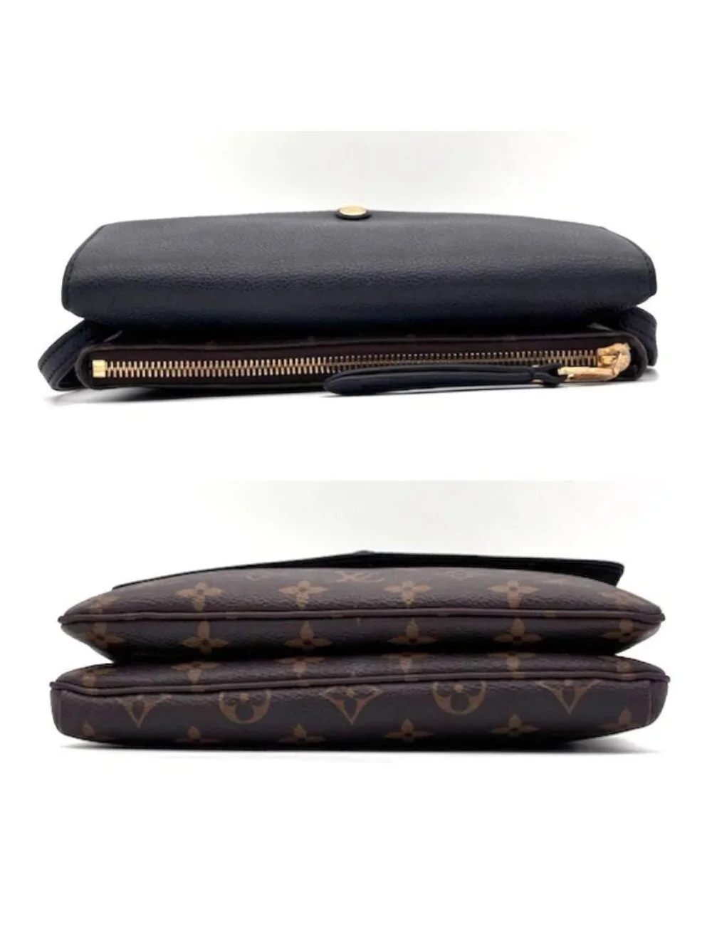 Louis Vuitton Monogram Twice Shoulder Bag Crossbody Gold